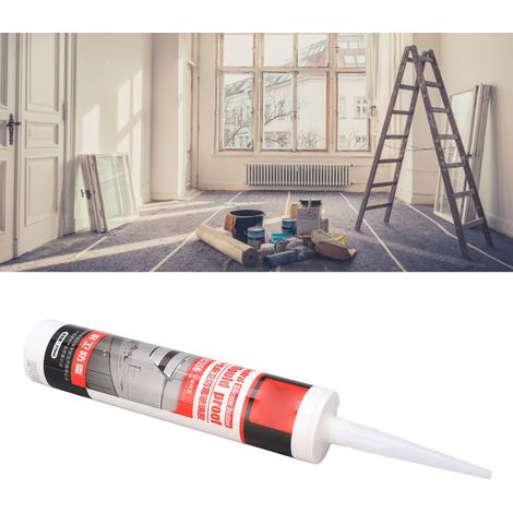 Colle anti-moisissure EC556 à conditionnement rigide, colle à verre neutre, imperméable et anti-moisissure, mastic pour cuisine et salle de bain, adhésif structurel silicone transparent résistant aux (1/5)