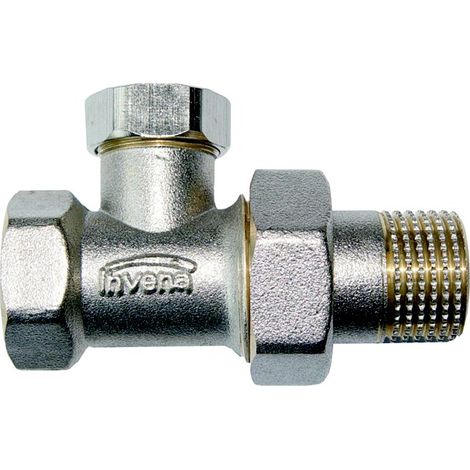 Valvola per radiatore con raccordo a vite per tubi, acciaio, ritorno diritto 1/2 - H/CZ-51-P15