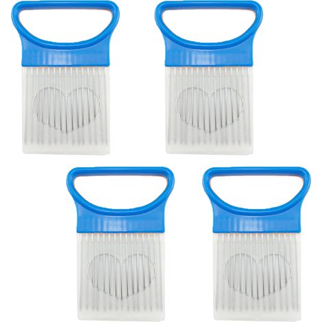 Holder Pour Oignon - En Acier Inoxydable Et Plastique - Coupe-Légumes Polyvalent Pour Tomate Pomme De Terre Concombre - 4 Pièces (1/5)