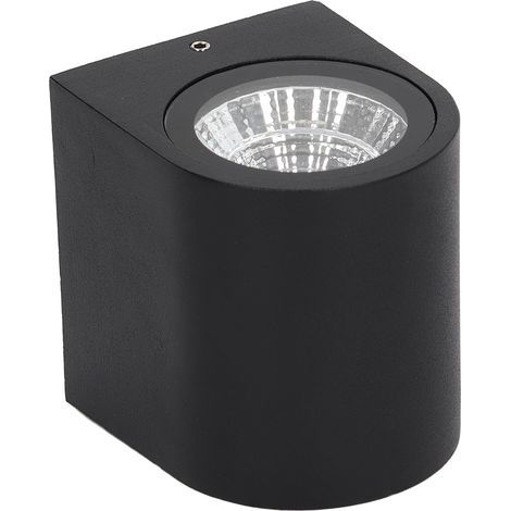 5-W-LED-Wandleuchte, zylindrisches Aluminiumgehäuse, Beleuchtung für Flur, Veranda, Einfahrt, 85–265 V, warmweißes Licht (3000 K) (1/5)