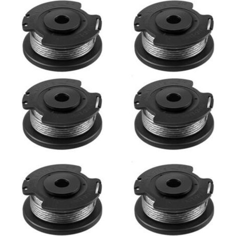 Bobine de rechange pour Bosch ART 23 SL/ART 26 SL/ART 2300/ART 23-28/ART EASY (F016800569/F016800385) pour tondeuses à gazon Bosch avec 1 capuchon (F016F04557) 6 pièces
