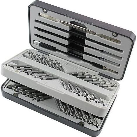 Juego de destornilladores magnéticos de 66 piezas, puntas de precisión, mango de aleación de aluminio (1/5)