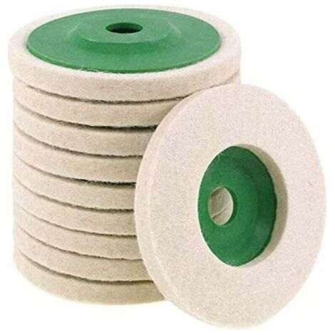 Vert - 10 disques de polissage en feutre de laine pour meuleuse d'angle, 10cm/8mm