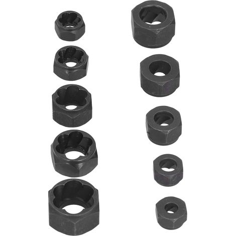 Kit d'extracteurs de boulons et écrous métalliques 10 en 1 avec coffret de rangement (1/5)