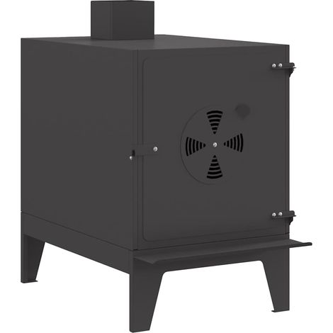 Maison Exclusive - Stufa da campeggio con sfiato dell'aria Nero 35 x 50 x 60 cm