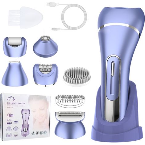 Tondeuse électrique 7 en 1 pour femmes, tondeuse maillot, rasoir électrique étanche-AquaForge