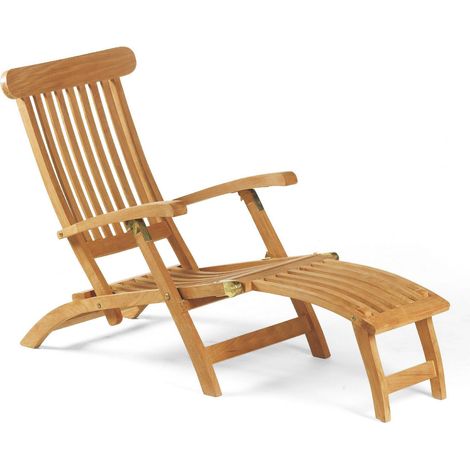 Sonnenpartner Liegestuhl Manhattan Teakholz natur 58x192 cm Sonnenliege Liege