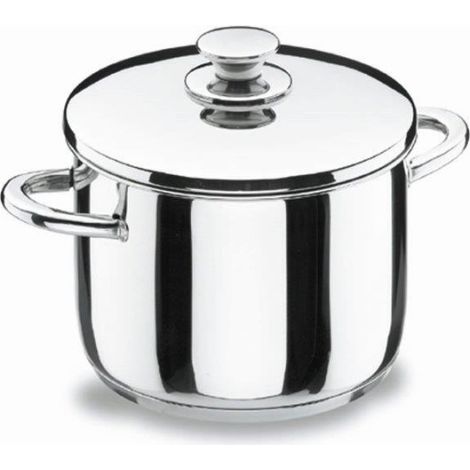 Olla Alta 20Cm Con Tapa Fondo Difusor Inox Vitrocor Lacor