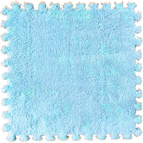 Alfombra de suelo, diseño liso, costuras detalladas, material suave, para sala de estar, dormitorio, comedor. (1/5)