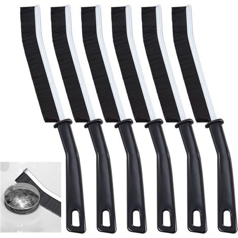 Lot de 6 brosses de nettoyage pour crevasses, salle de bain, cuisine, carrelage, coin mort de fente, poils durs