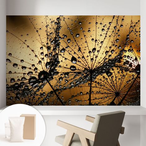 Papier peint intissé avec imprimé pour décoration intérieure pour rénovation a motif - Colle incluse gratuite Gouttes délicates 104x70 cm (1/5)