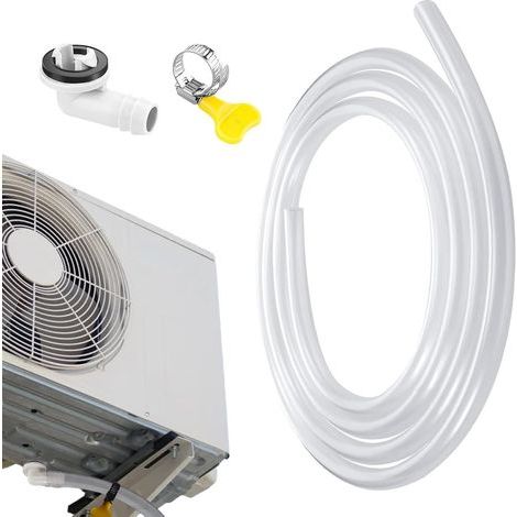 Tuyau De Vidange Flexible Pour Climatiseur, Tube D'évacuation D'eau De Climatiseur Portable De Diamètre De 12 mm Avec Connecteur Et Collier De Serrage Pour Mini-unités Split Et Climatiseurs De Fenêtre (1/5)