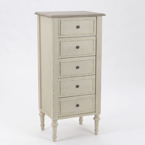 Amadeus - Chiffonnier 5 tiroirs en bois mindi H110 cm Légende (1/9)