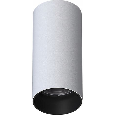 Lámpara de techo redonda de superficie Nowodvorski Mono GU10 de 10 W, color blanco y negro. (1/3)