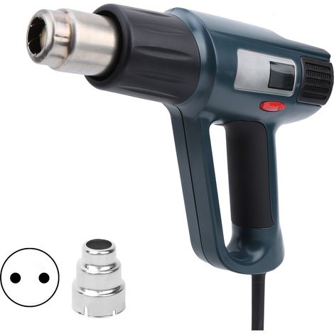 Pistolet à air chaud 2000W 220V avec affichage LCD numérique, température réglable pour soudure, ramollissement et peinture, fiche UE (1/5)