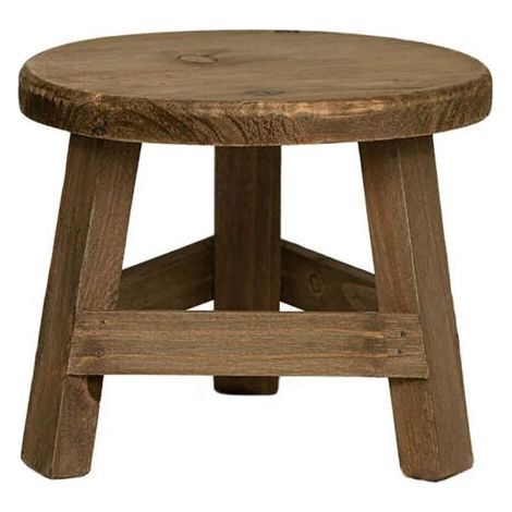 Eosnow Banc rond de cour, tabouret haut, support de fleur d'orchidée succulente de balcon, support de pot de fleur de rangement, rond (1/4)