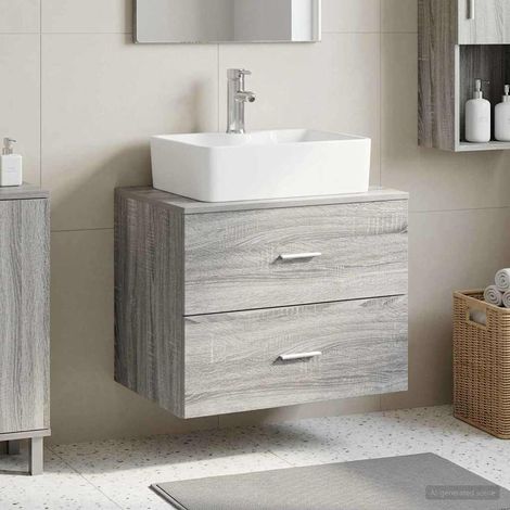 Mueble de Baño Montado en la Pared  gris