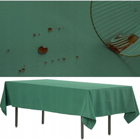 Fleckenabweisende, rechteckige Tischdecke, dick, 280 x 170 cm, grün, für Banketttische