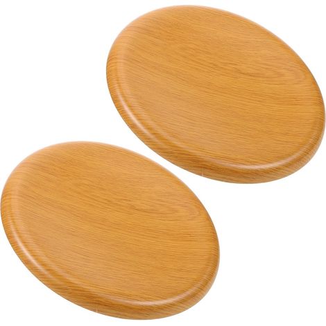 2pièces Tabour Bar Rond Bois Remplacement Assise pour Chaises de Salle à Manger Bar Accessoires Meubles Bois (1/5)
