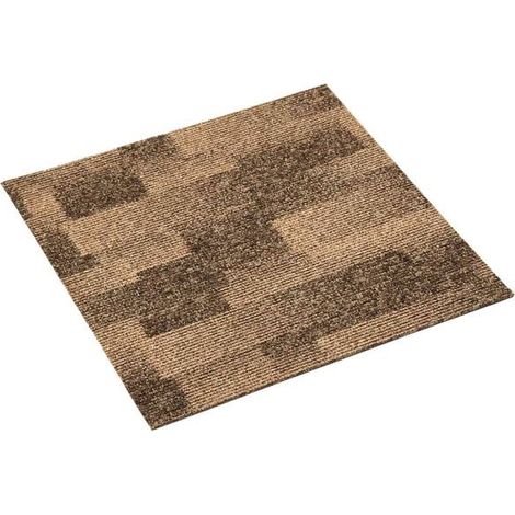 Tapis marron en PP de 20 pièces (50 x 50 cm)