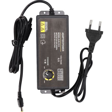 Adaptateur Secteur 90W 8A 3‑12V Réglable avec Affichage Numérique LED pour Moniteurs LCD et Téléviseurs Mini, Prise UE 100‑240V (1/5)