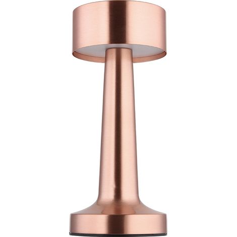 Lampe de table lampe de table lampe de chevet cuivre variateur tactile batterie LED H 21 cm (1/5)