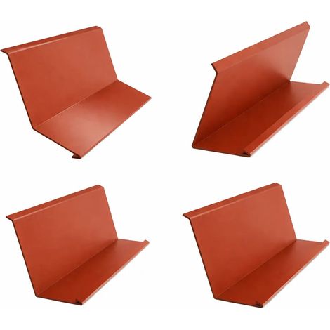 Kit bordures de cheminée acier 1250 x 300 x 200 – Rouge brique RAL 8004