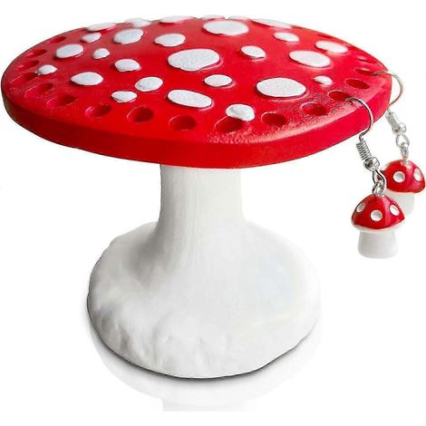 Porte-bijoux champignon mignon, présentoir à boucles d'oreilles (1/5)