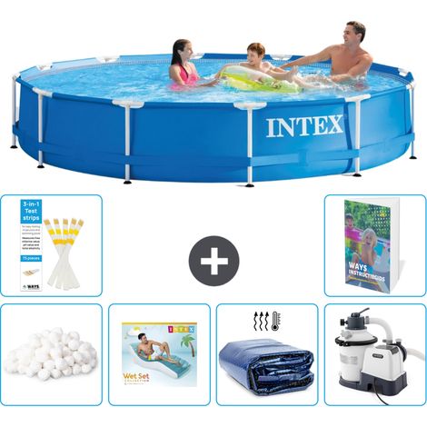 Frame Pool Rund - 366x76 cm - 7-teilig S5