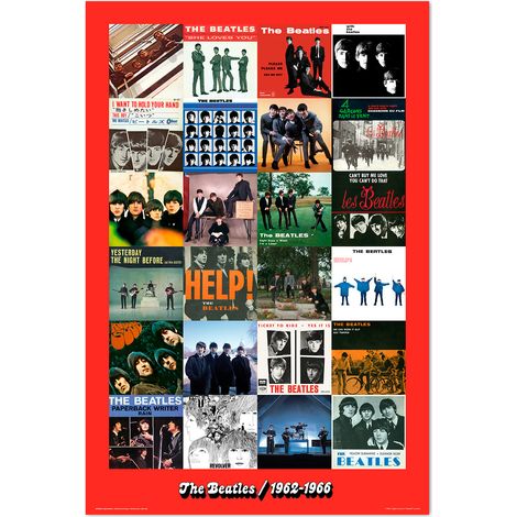 Grupo Erik Poster The Beatles ERA 1962 1966 - Laminas decorativas 61x91,5cm a todo color  Posters para pared ideal decoración habitación