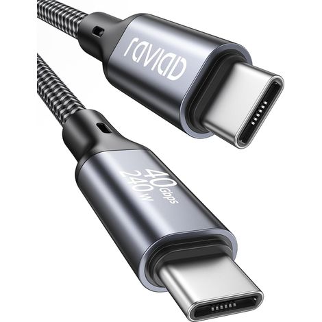 240W Câble USB C Charge Rapide 1M 40Gbps Cable Thunderbolt 4 8K@60Hz (1/5)