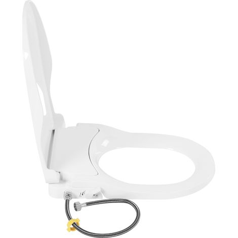 Abattant WC en Forme D –  – Bidet WC non électrique – Double buses avant/arrière – Autonettoyage et fermeture douce – 0.08-0.8MPa Pression d'eau réglable (1/5)