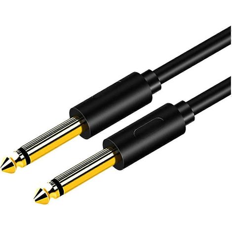 Câble audio jack 6,5 mm en PVC, câble auxiliaire jack 6,35 mm mâle-mâle pour guitare, table de mixage, amplificateur et basse, 6,35 mm, 0,5 mètre (1/4)