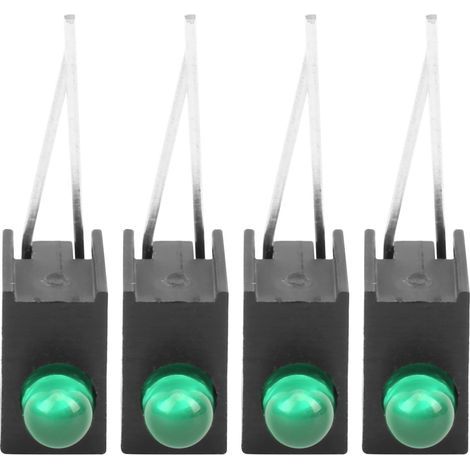 Packung mit 100 grünen 3-mm-LEDs mit Halterungen, einseitiges Loch, Zubehör für industrielle Beleuchtung (1/5)