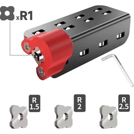 Rabot manuel pour bande de chant, outil d'arrondi des coins avec lames interchangeables R1 R1.5 R2 R2.5, rabot chanfrein menuiserie (1/5)