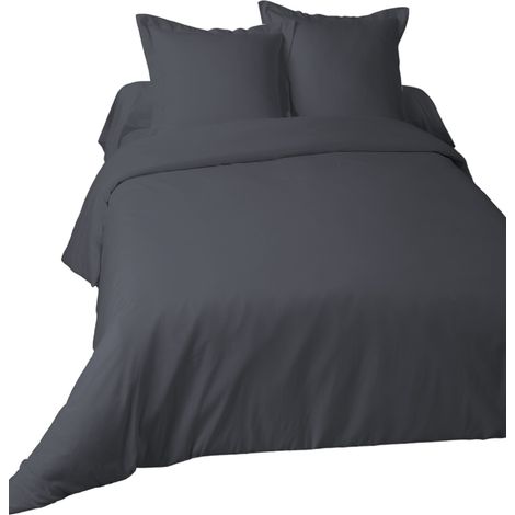 Housse de couette en coton 220 x 240 cm Alice anthracite