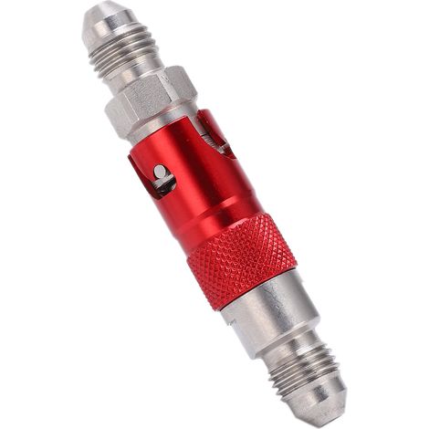 Connecteur rapide de ligne de frein moto, raccord adaptateur en acier inoxydable universel rouge, embout de purge liquide, kit de connexion étanche (1/5)