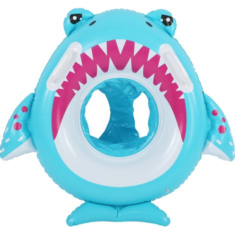 Bouée de bain bébé dessin animé, cercle PVC gonflable flotteur piscine avec poignées (1/5)
