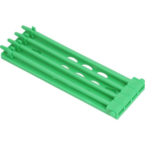 4 Pièces Support pour Bagues de Pigeon - Design à 4 Colonnes Grande Capacité, Support Murale Durable en Plastique Vert pour Anneaux de Patte de Perroquet (1/5)