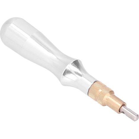 Ciseau à cuir aluminium cuivre haute dureté durable, paroir raffiné pour travail du cuir, outil de marquage robuste, finition précise, 1 pièce (1/5)
