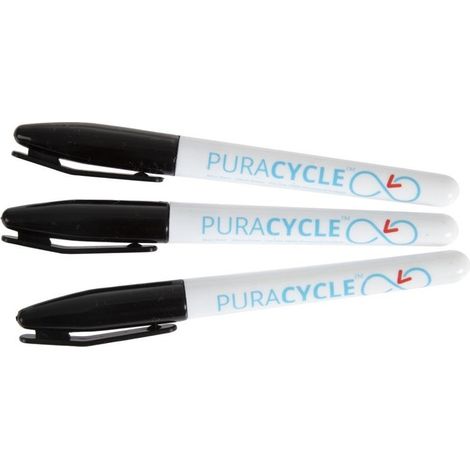 Marqueurs Noirs Alimentaires Permanents - Lot de 3 - Puracycle (1/4)