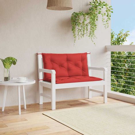 Gartenbank-Auflage Rot 100x(50+50)x7 cm Oxford-Gewebe (1/5)