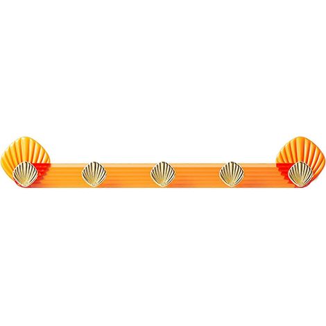 Wandhaken im Muscheldesign – 5 Haken, selbstklebend – für Mäntel und Handtücher (1/5)