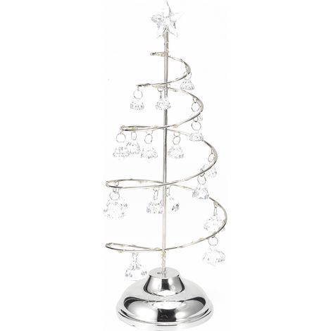 Arbre de Noël Lumineux LED avec Pendentifs, Lumière de Noël Festive, Décorations Blanc
