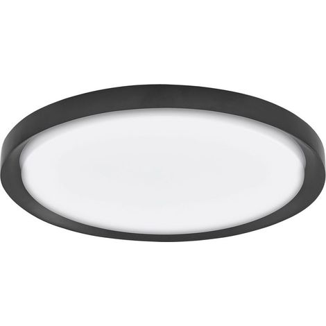 Plafoniera LED Nova Luce Troy plastica nero Ø 46 cm 40 W 3000 K dimmerabile per soggiorno 2200 lm rif. 9053592 (1/5)