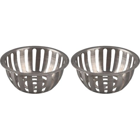 Lot de 2 caniveaux de toit ronds en acier inoxydable anti-obstruction pour jardin et balcon (125 mm) (1/5)