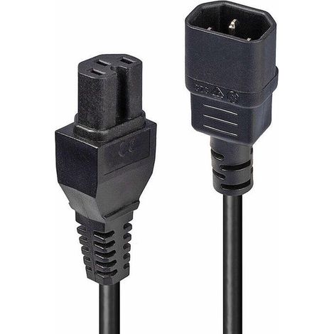 Cable Alimentación C14 C15 LINDY 30314 Negro 2 m (1/4)