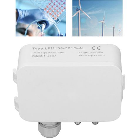 Transmetteur de pression différentielle miniature LFM108-501G-AL pour filtres de climatisation de salles blanches (1/5)