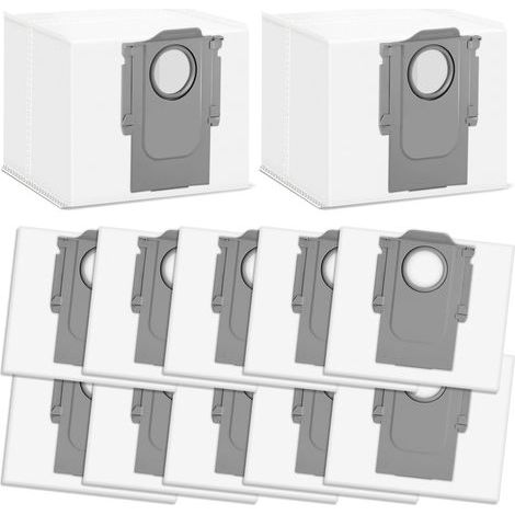 Lot de 12 Sacs à poussière de Remplacement pour Roborock S8+ S8 Pro Ultra S8 Maxv Ultra S7 MaxV Ultra S7 Pro Ultra Q7+ Q7 Max+ T8 Q5+ G10S PRO G20s Station d'aspiration Grande Capacité (1/5)