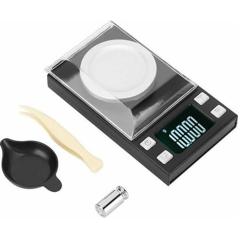 [NEUWERTIG]  Hochpräzise digitale elektronische Waage mit 0,001 g, tragbar mit LCD-Display, ideal zum Wiegen von Schmuck, Goldpillen usw. (50 g Kapazität und 0,001 g Genauigkeit). Diese Mini-Küchenwaa (1/5)